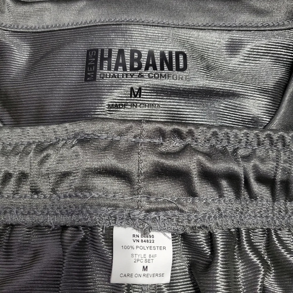 New Haband Men's 2 PC Pajamas Set Shirt Shorts Athlesiure M - Picture 8 of 8